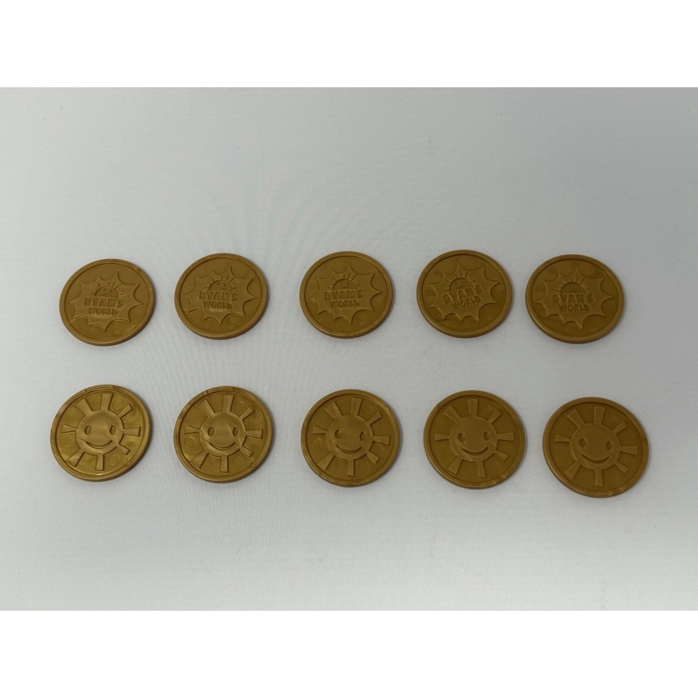 Ryan's World Treasure Chest Replacement Coins / Discs Set‎ Of 10